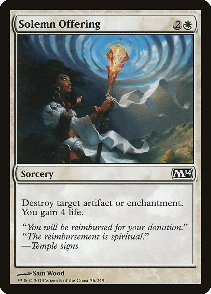 Solemn Offering [Magic 2014] - MTG Single