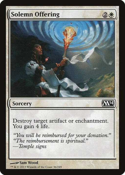 Solemn Offering [Magic 2014] - MTG Single