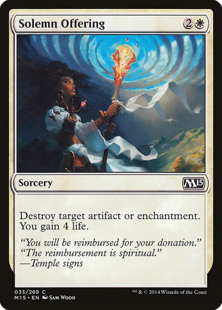 Solemn Offering [Magic 2015] - MTG Single