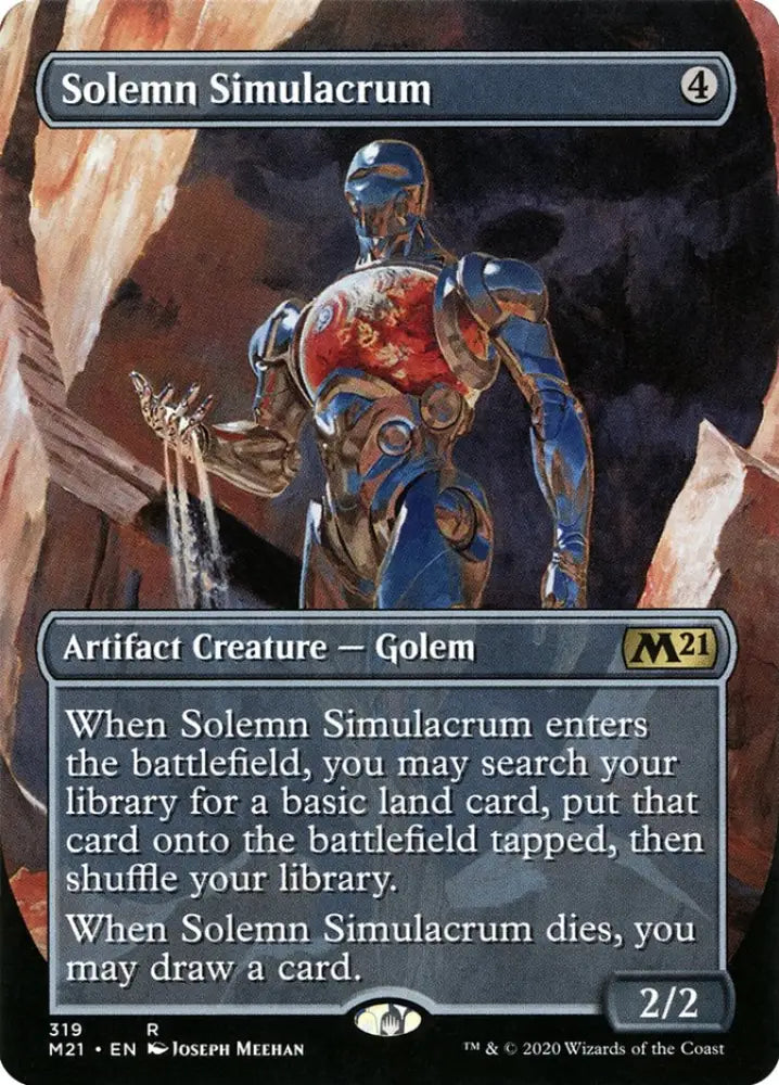 Solemn Simulacrum (Borderless Alternate Art) [Core Set 2021] - MTG Single