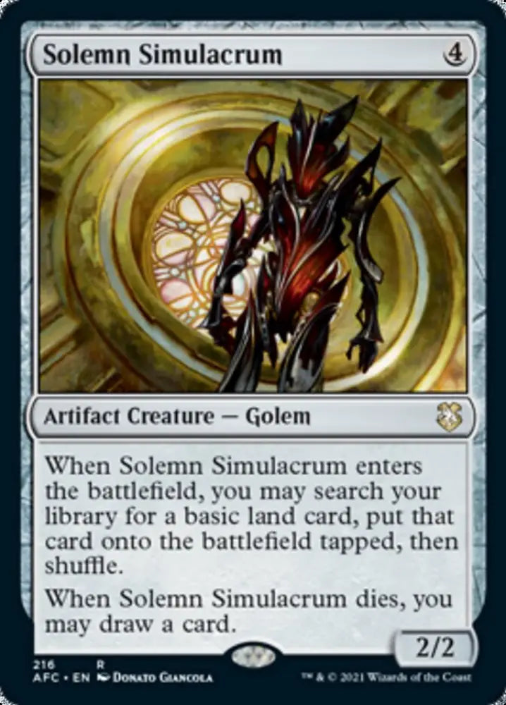 Solemn Simulacrum [Dungeons & Dragons: Adventures in the Forgotten Realms Commander] - MTG Single