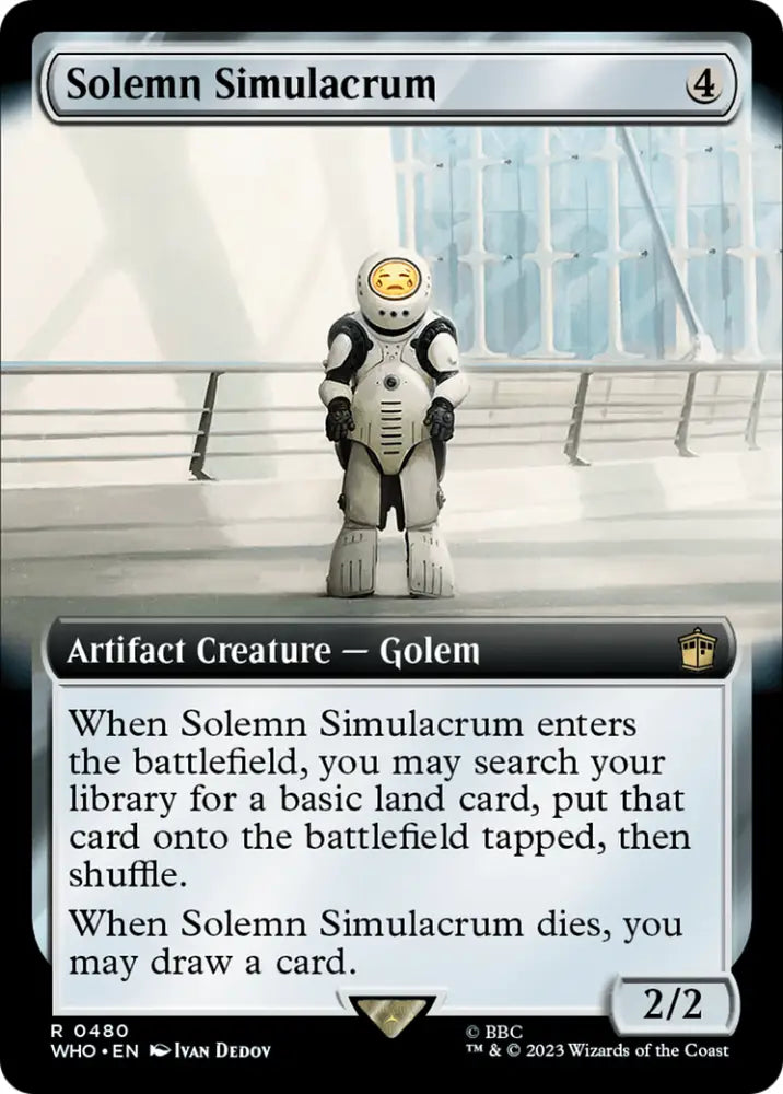 Solemn Simulacrum (Extended Art) [Doctor Who] - MTG Single