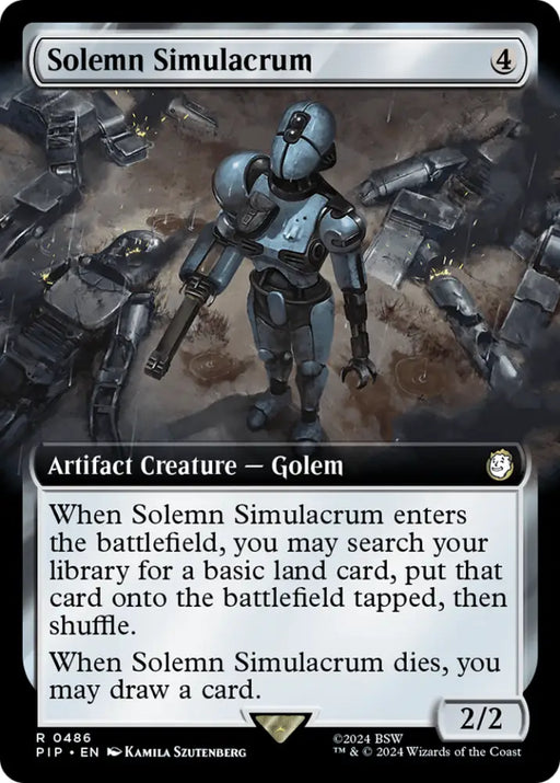 Solemn Simulacrum (Extended Art) [Fallout] - MTG Single