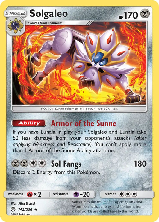 Solgaleo (142/236) [Sun & Moon: Cosmic Eclipse] - Pokemon Single