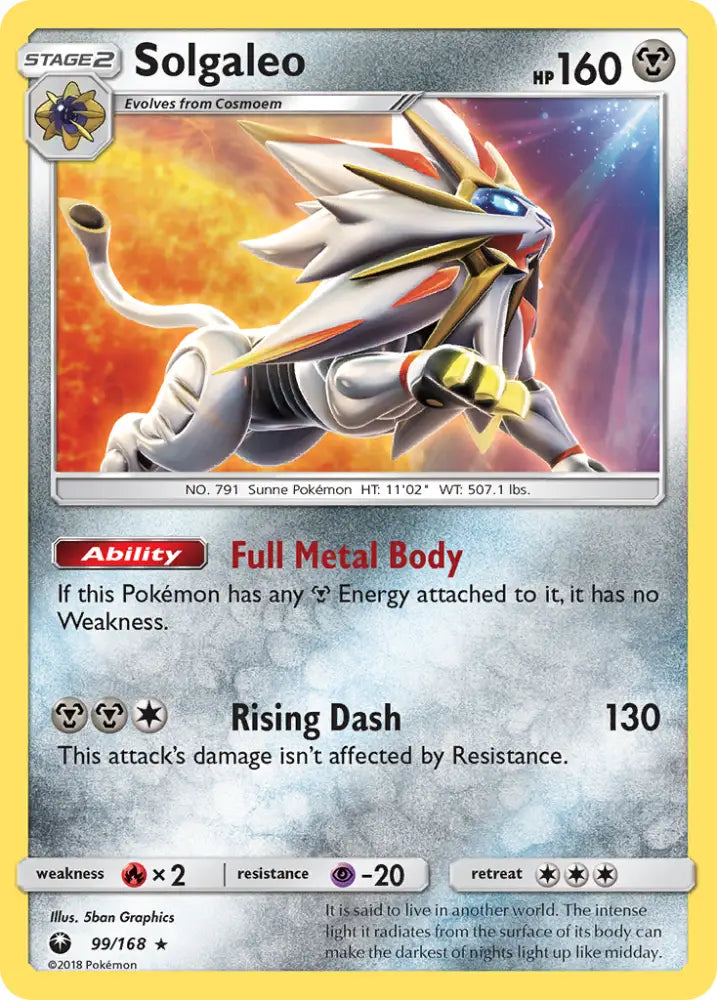 Solgaleo (99/168) [Sun & Moon: Celestial Storm] - Pokemon Single