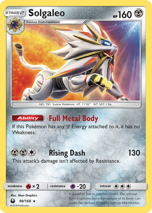 Solgaleo (99/168) [Sun & Moon: Celestial Storm] - Pokemon Single