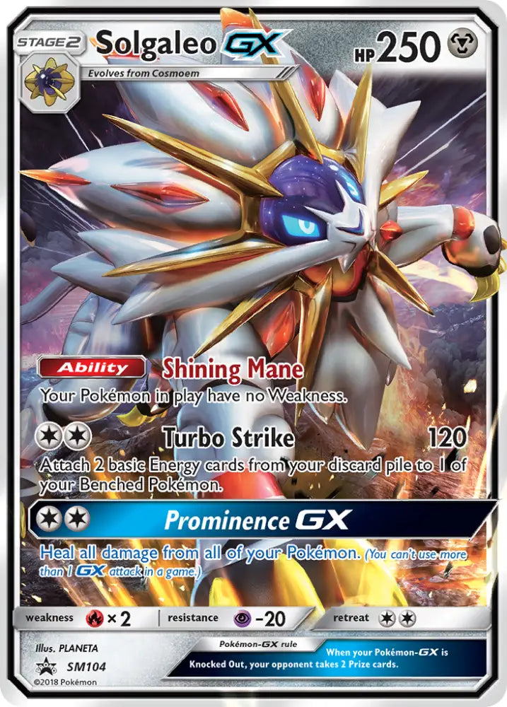 Solgaleo GX (SM104) [Sun & Moon: Black Star Promos] - Pokemon Single