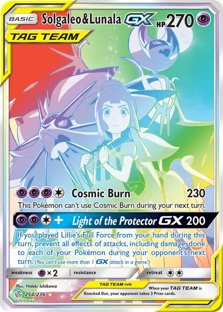 Solgaleo & Lunala GX (254/236) [Sun & Moon: Cosmic Eclipse] - Pokemon Single