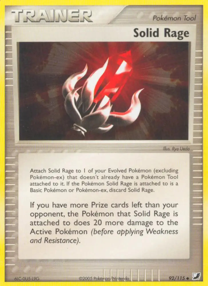 Solid Rage (92/115) [EX: Unseen Forces] - Pokemon Single