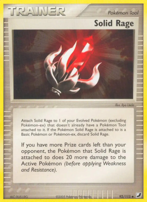 Solid Rage (92/115) [EX: Unseen Forces] - Pokemon Single