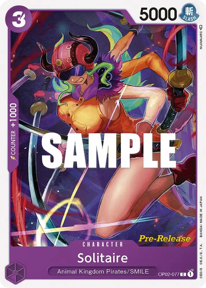 Solitaire (OP02-077) [Paramount War Pre-Release Cards]