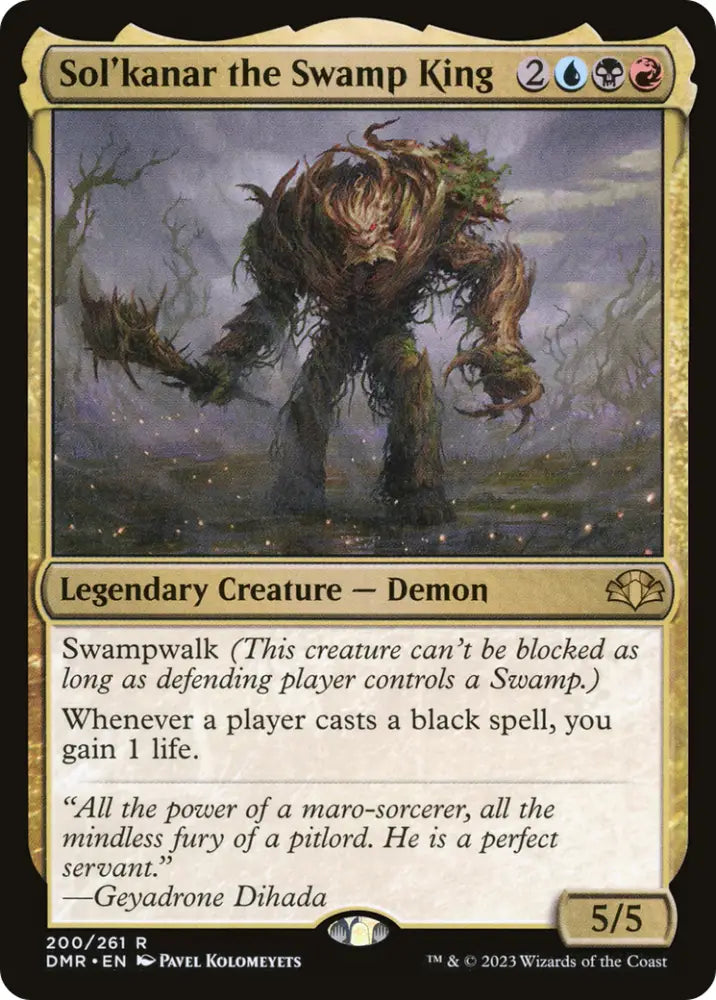 Sol’kanar the Swamp King [Dominaria Remastered] - MTG Single