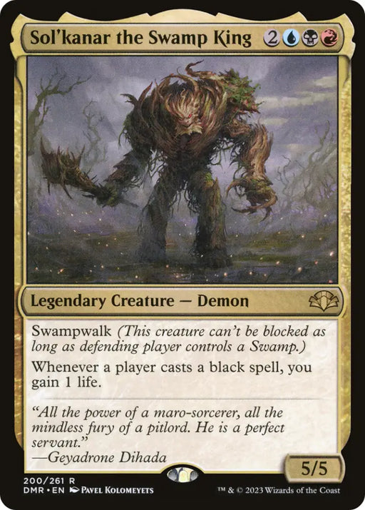 Sol’kanar the Swamp King [Dominaria Remastered] - MTG Single