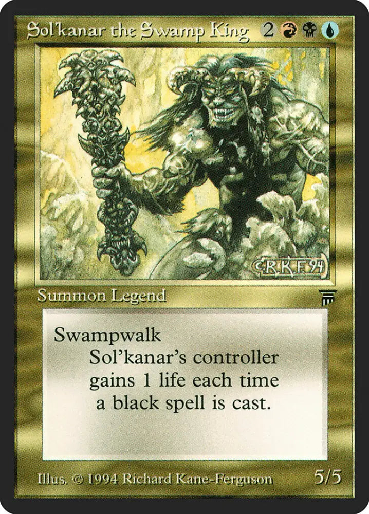 Sol’kanar the Swamp King [Legends] - MTG Single