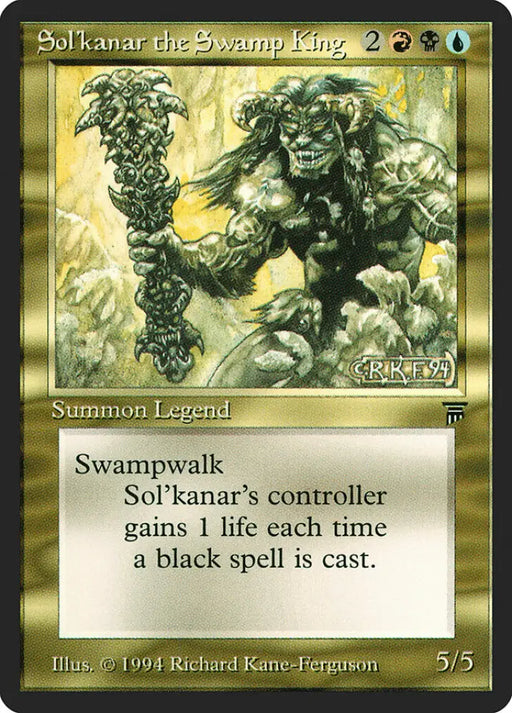 Sol’kanar the Swamp King [Legends] - MTG Single