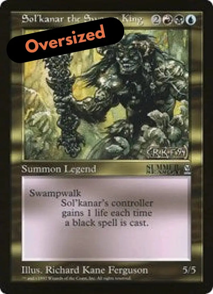 Sol’kanar the Swamp King (Oversized) [Oversize Cards] - MTG Single