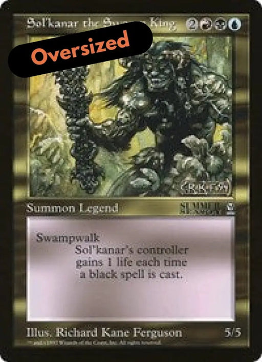 Sol’kanar the Swamp King (Oversized) [Oversize Cards] - MTG Single