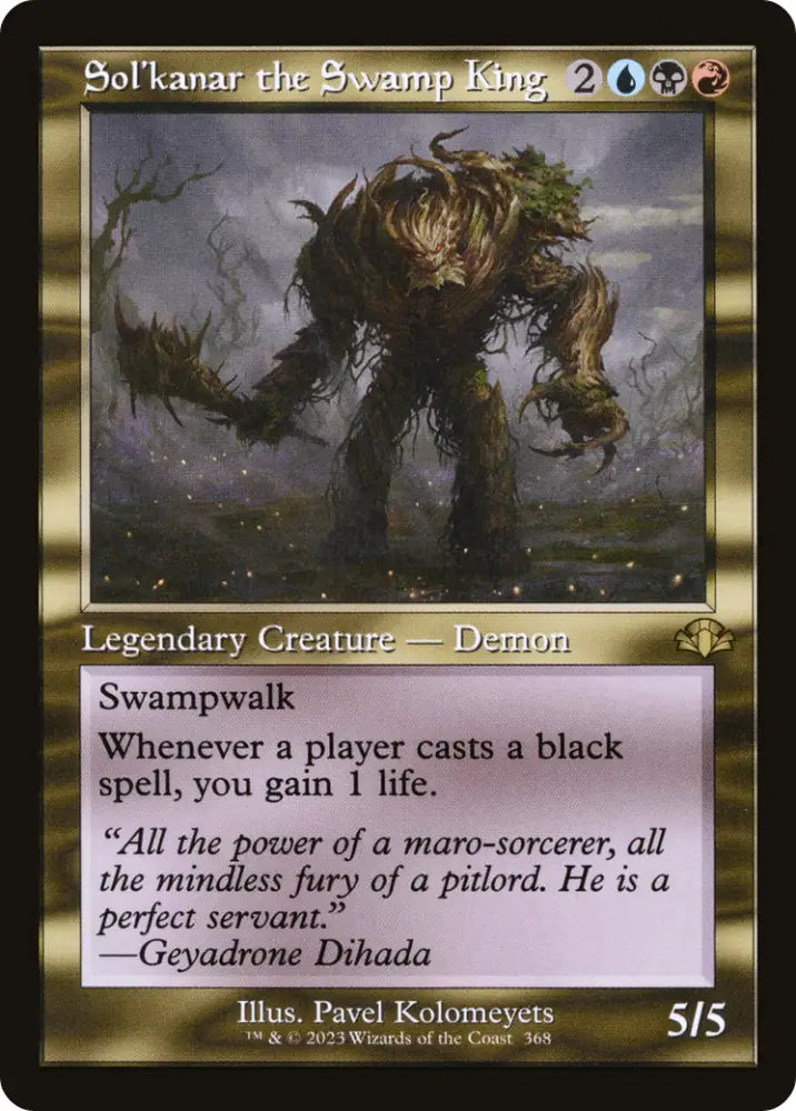 Sol’kanar the Swamp King (Retro) [Dominaria Remastered] - MTG Single