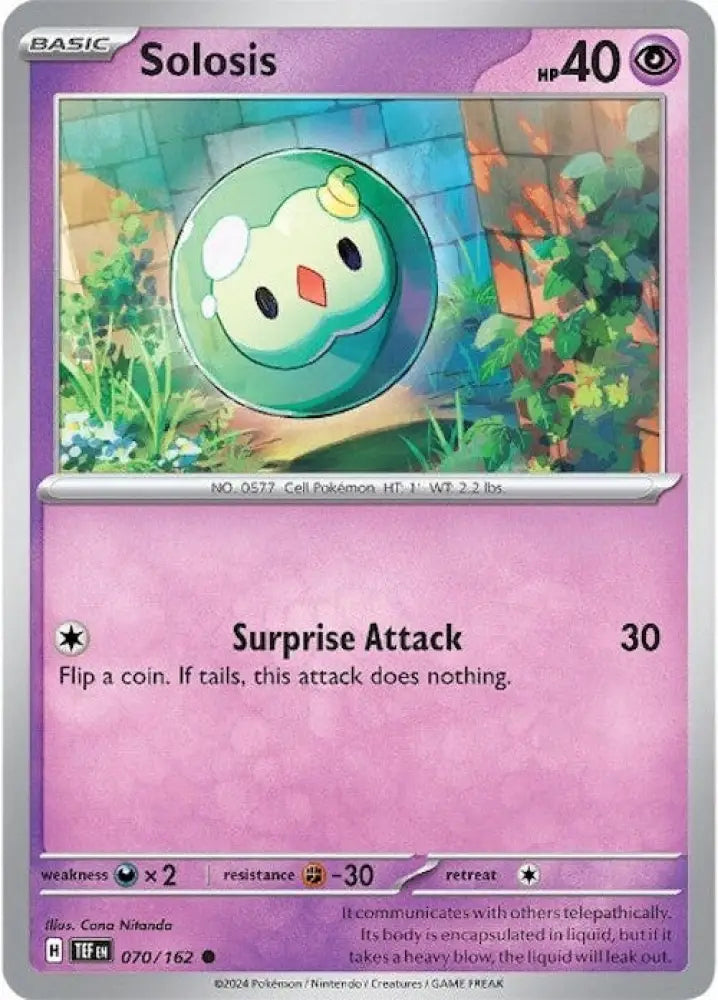 Solosis (070/162) [Scarlet & Violet: Temporal Forces] - Pokemon Single