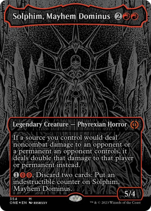 Solphim Mayhem Dominus (Oil Slick Raised Foil) [Phyrexia: All Will Be One] - MTG Single