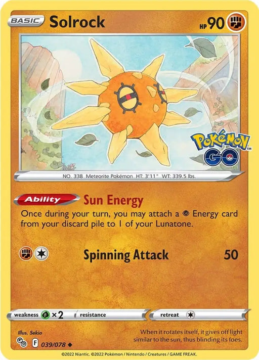 Solrock (039/078) [Pokémon GO] - Pokemon Single