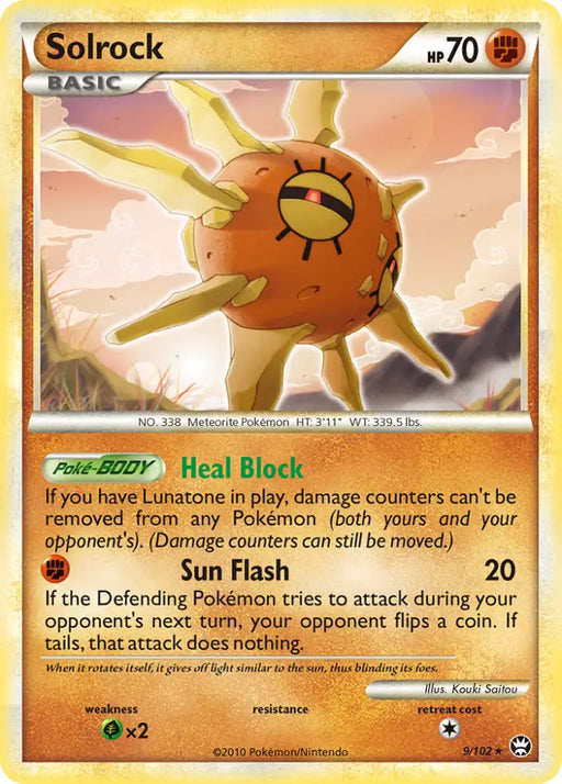 Solrock (9/102) [HeartGold & SoulSilver: Triumphant] - Pokemon Single