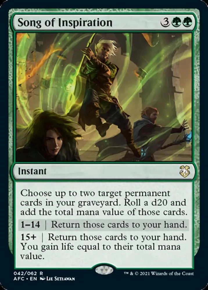 Song of Inspiration [Dungeons & Dragons: Adventures in the Forgotten Realms Commander] - MTG Single