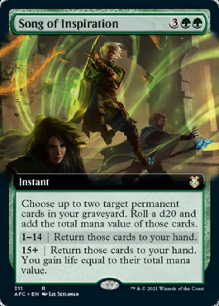 Song of Inspiration (Extended Art) [Dungeons & Dragons: Adventures in the Forgotten Realms Commander] - MTG Single
