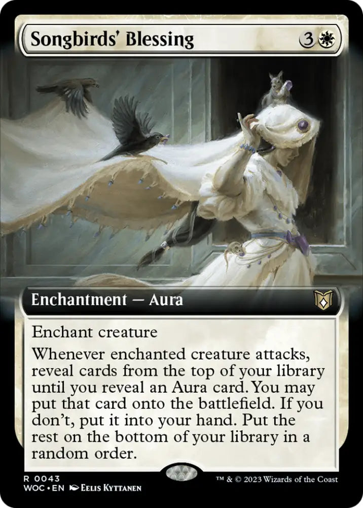 Songbirds’ Blessing (Extended Art) [Wilds of Eldraine Commander] - MTG Single
