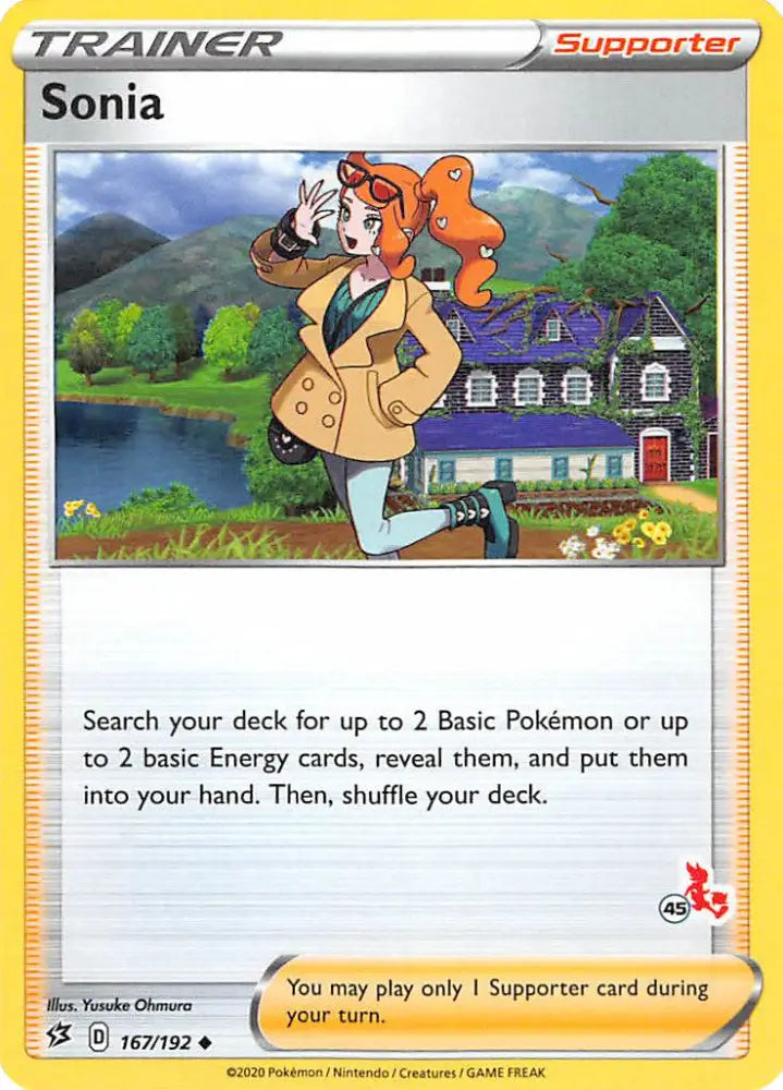 Sonia (167/192) (Cinderace Stamp #45) [Battle Academy 2022] - Pokemon Single