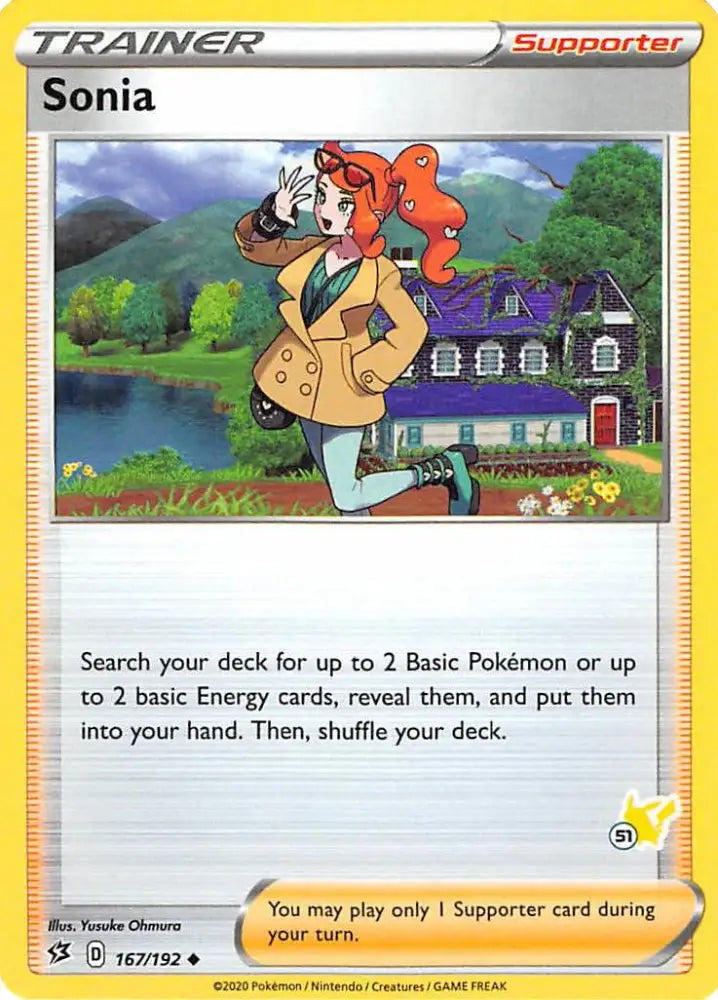 Sonia (167/192) (Pikachu Stamp #51) [Battle Academy 2022] - Pokemon Single