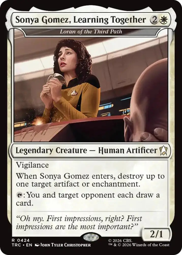Sonya Gomez, Learning Together - Loran of the Third Path (Surge Foil) (424) [Star Trek Commander]