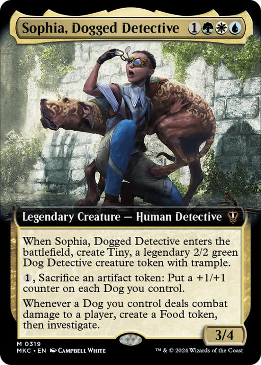 Sophia Dogged Detective (Extended Art) [Murders at Karlov Manor Commander] - MTG Single