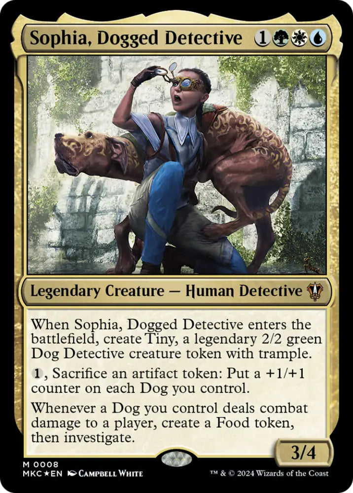 Sophia Dogged Detective [Murders at Karlov Manor Commander] - MTG Single