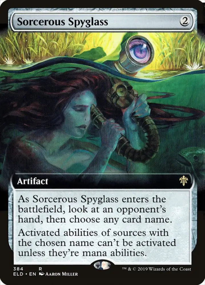 Sorcerous Spyglass (Extended Art) [Throne of Eldraine] - MTG Single