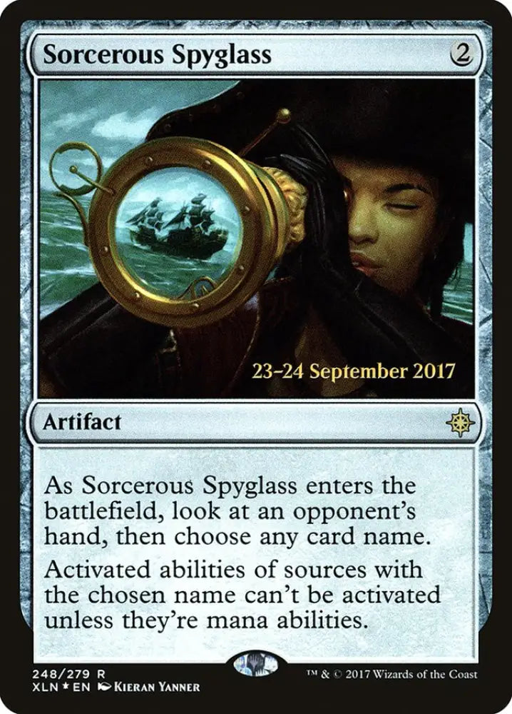 Sorcerous Spyglass [Ixalan Prerelease Promos] - MTG Single