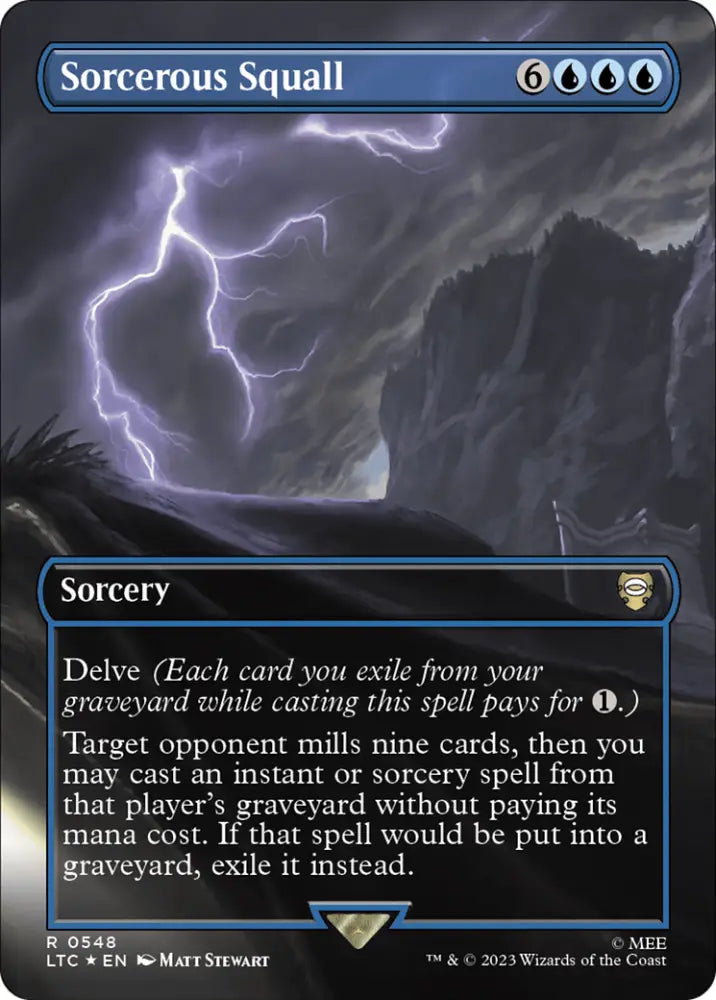 Sorcerous Squall (Borderless) (Surge Foil) [The Lord of the Rings: Tales of Middle-Earth Commander] - MTG Single