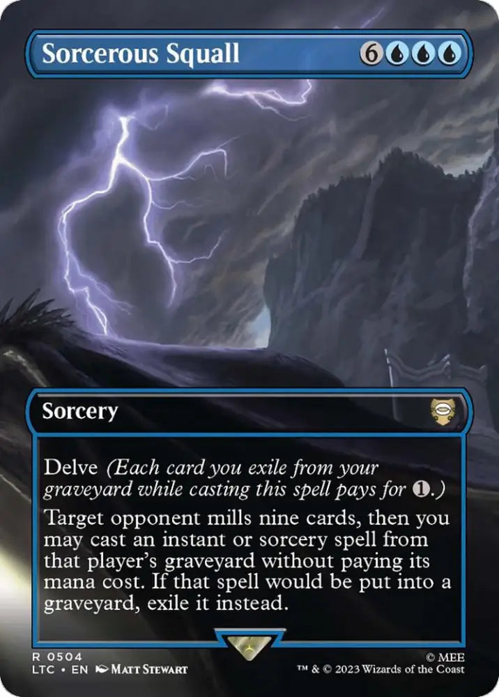Sorcerous Squall (Borderless) [The Lord of the Rings: Tales of Middle-Earth Commander] - MTG Single