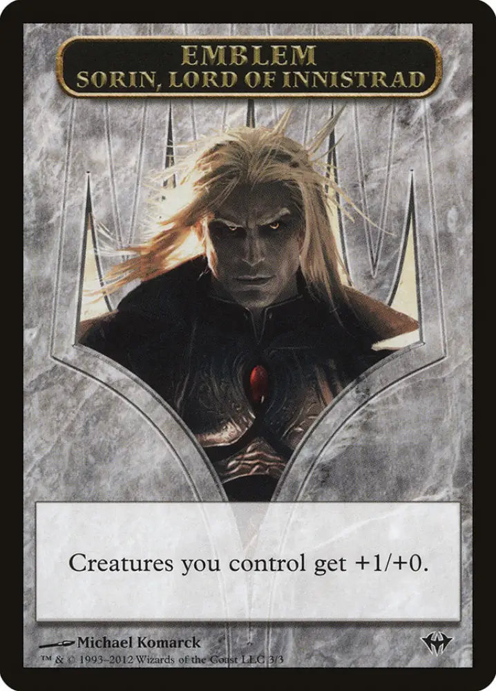 Sorin Lord of Innistrad Emblem [Dark Ascension Tokens] - MTG Single
