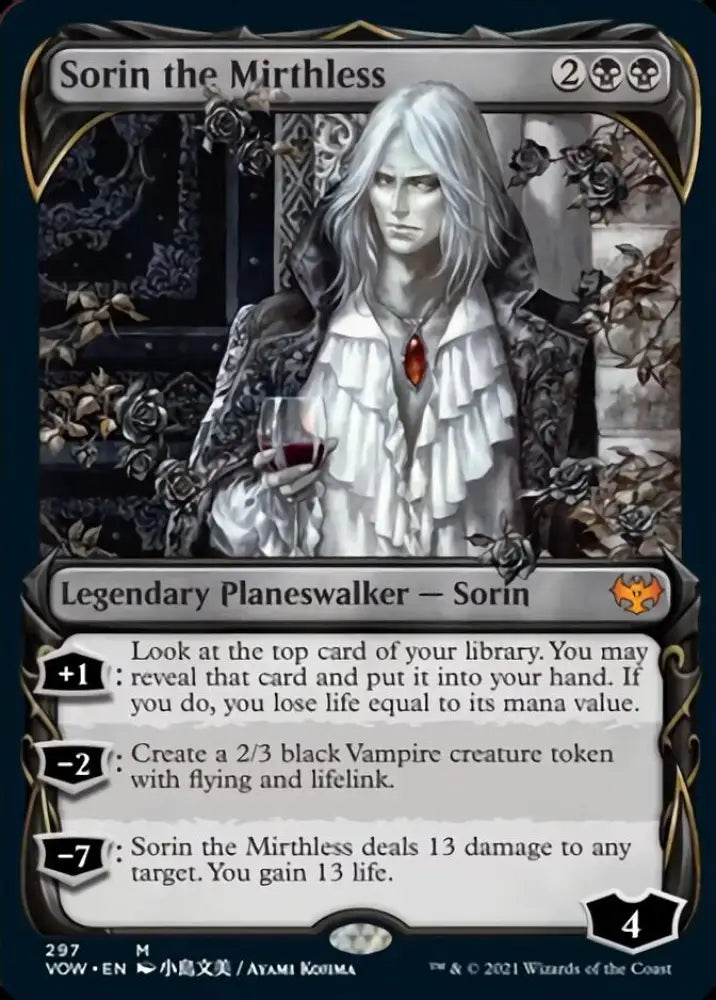 Sorin the Mirthless (Showcase Fang Frame) [Innistrad: Crimson Vow] - MTG Single