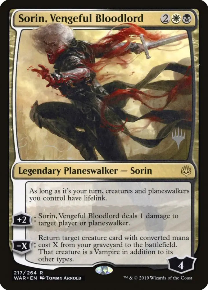 Sorin Vengeful Bloodlord (Promo Pack) [War of the Spark Promos] - MTG Single
