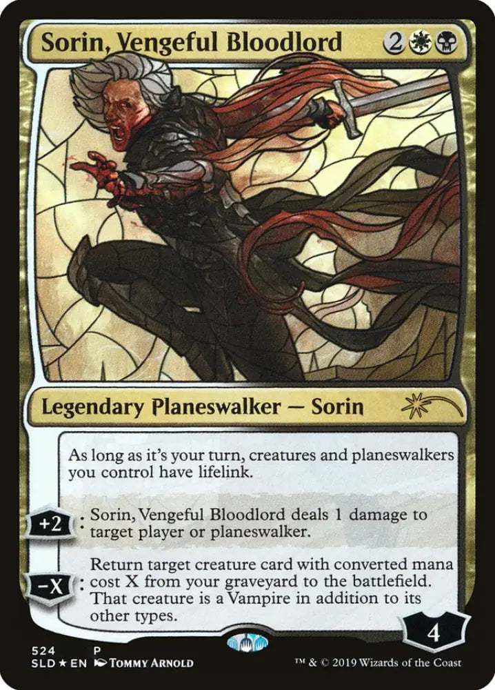 Sorin Vengeful Bloodlord (Stained Glass) [Secret Lair Drop Promos] - MTG Single