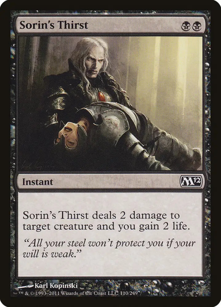 Sorin’s Thirst [Magic 2012] - MTG Single