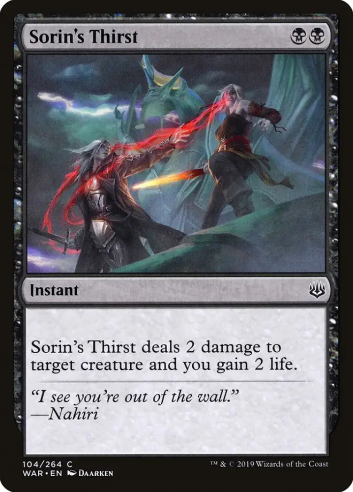 Sorin’s Thirst [War of the Spark] - MTG Single