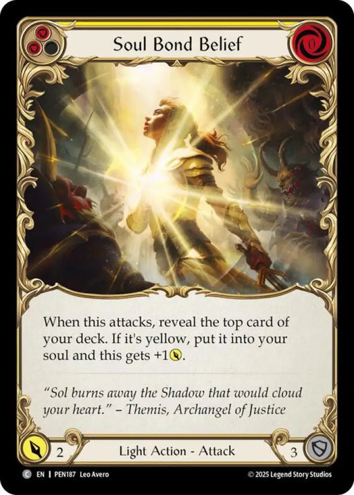 Soul Bond Belief (Yellow) (PEN187) [Compendium of Rathe]
