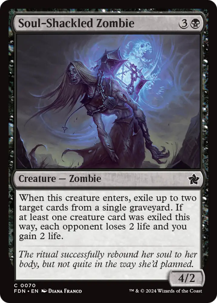 Soul-Shackled Zombie [Foundations] - MTG Single