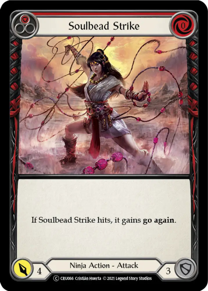 Soulbead Strike (Red) [Crucible of War Unlimited] Unlimited Rainbow Foil - Flesh And Blood Single