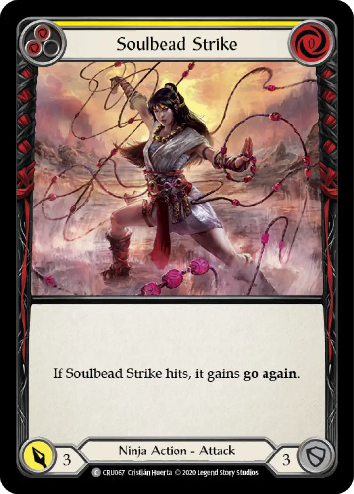 Soulbead Strike (Yellow) [Crucible of War 1st Edition] 1st Edition Normal - Flesh And Blood Single