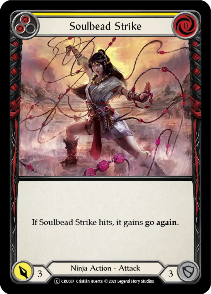 Soulbead Strike (Yellow) [Crucible of War Unlimited] Unlimited Rainbow Foil - Flesh And Blood Single