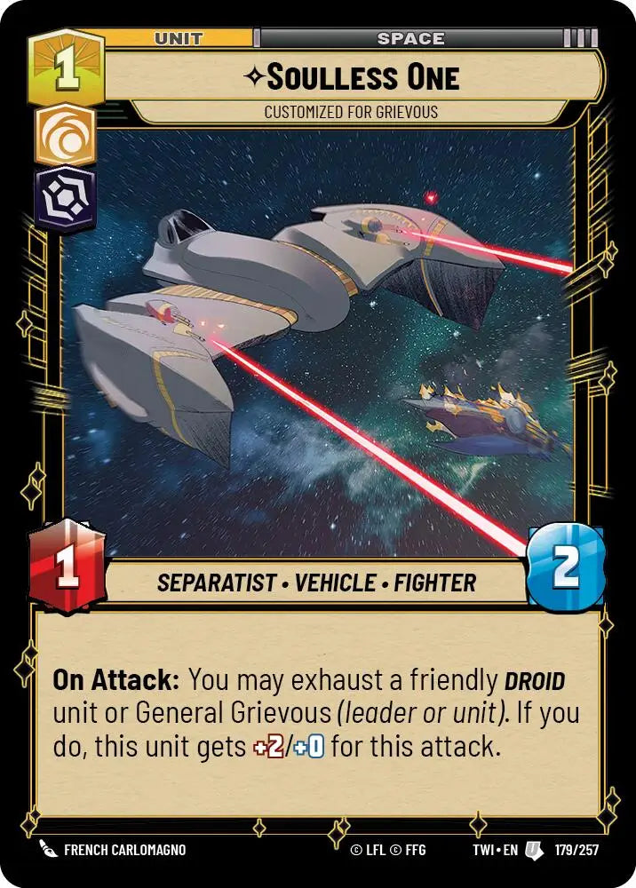 Soulless One - Customized for Grievous (179/257) [Twilight of the Republic] - Star Wars: Unlimited Single